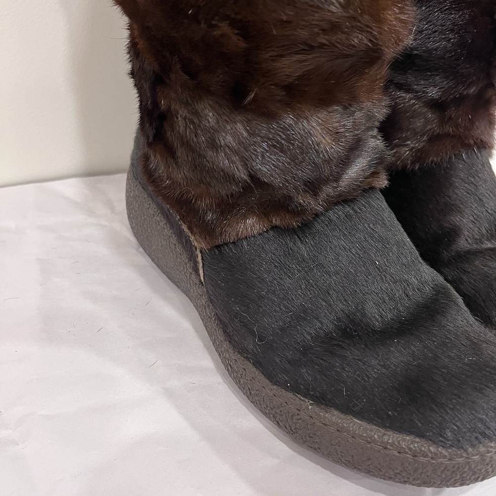PAJAR WOMEN'S Brown SUEDE/ FUR WINTER BOOTS SIZE US 7.5 (38), EUC Italy - Picture 6 of 12